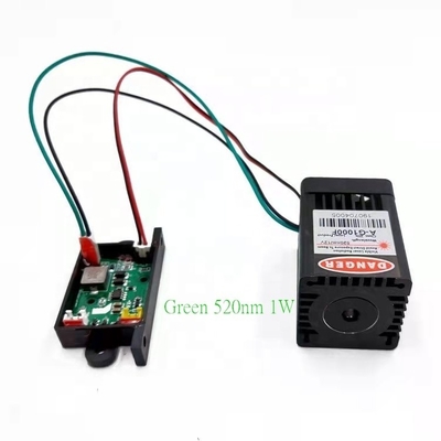 1W Module de diode laser vert 520nm Pour la lumière de la scène laser 2 kg Poids 3-5 minutes Temps de montée
