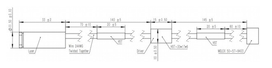 Différence de faisceau 1.5 Module laser pour l'industrie Affichage du pointeur laser répulsif d'oiseaux