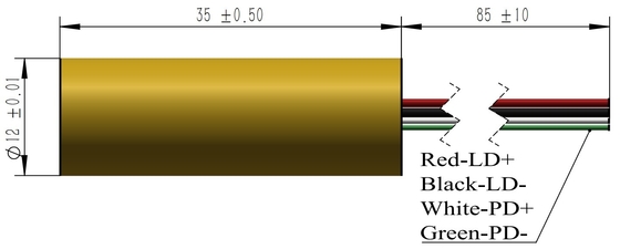 Laser vert à petite taille 532 nm sans PCB Poids KG 0,01 KG Mode de puissance de sortie CW