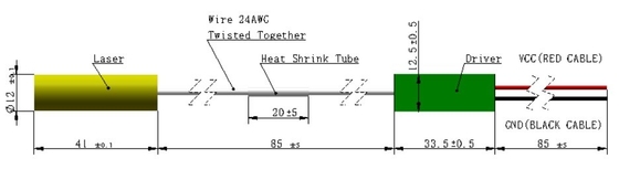 532nm 5mW 3R module laser vert avec une longue durée de vie Poids 0,02 KG Durée de vie 5000 heures